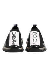 Dolce & Gabbana Black Sorrento Slip On Low Top Sneakers Shoes